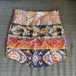 Zara Paisley Mini Pencil Skirt